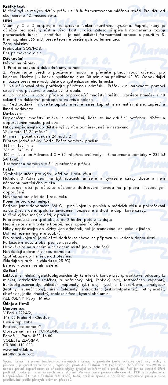 Nutrilon Advanced 3 6x800g