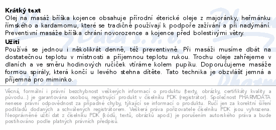 WELEDA baby Olej na masáž bříška 50ml