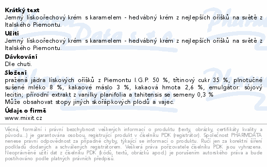 Mixit Karamel vanilka&kakao s lísk.oříškem 200g