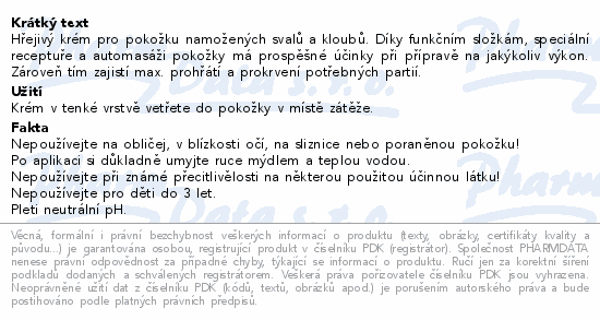 Emspoma Pro hřejivý krém 100ml