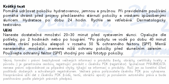 SOLERO Hydratační mléko na opalování SPF50+ 200ml
