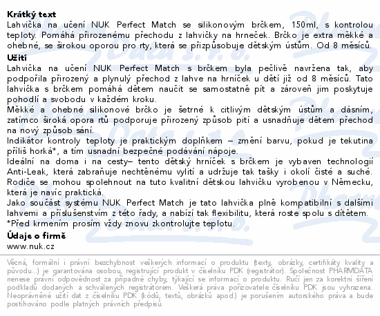 NUK Perf.Match láhev na učen.s brčk.BEAR 150ml 8+m