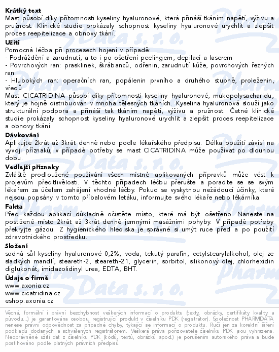 Cicatridina mast 60g