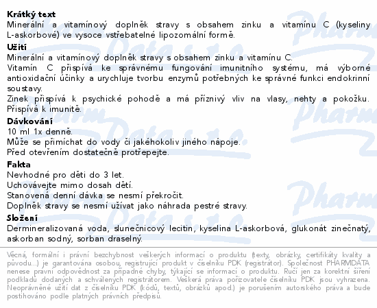 Adelle Davis Lipozomal Zinc+vit.C 200ml