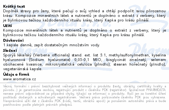 AROMATICA Kapka pro krásu cps.60