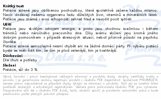 Allnature Pistácie pražené solené 1000g