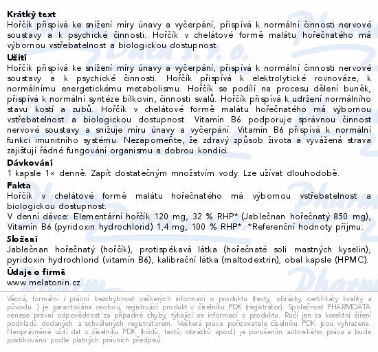 Magnesium malát + B6 cps.100