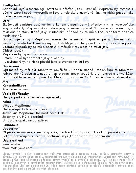 Mepiform samolep.silik.krytí sterilní 5x7.5cm 5ks