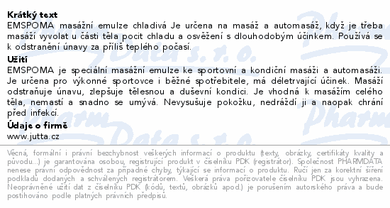 Emspoma Masážní emulze chladivá M modrá 500ml
