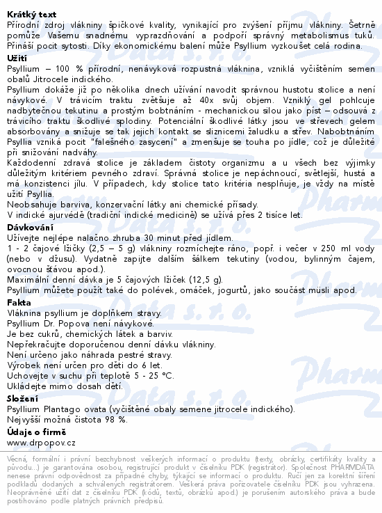 Dr.Popov Psyllium 500g