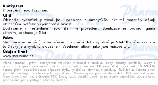 Obin.hydrofil.pletené ster.6cmx5m Steriwund