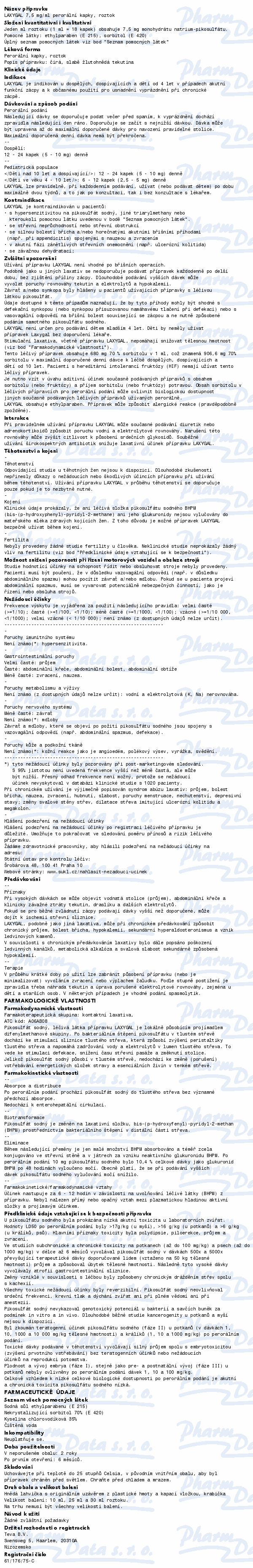 Laxygal 7.5mg/ml por.gtt.sol.1x25ml